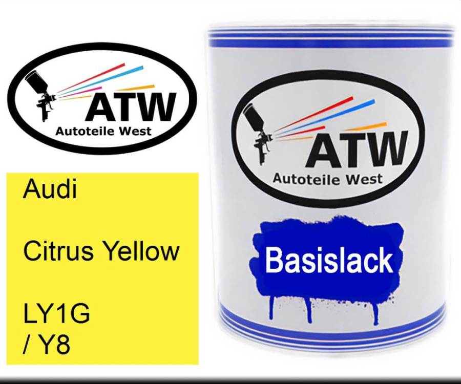 Audi, Citrus Yellow, LY1G / Y8: 1L Lackdose, von ATW Autoteile West.